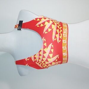 Adidas X Farm Rio 2023 Collab Tomato Spring Yellow Sports Training Bra Size XS
